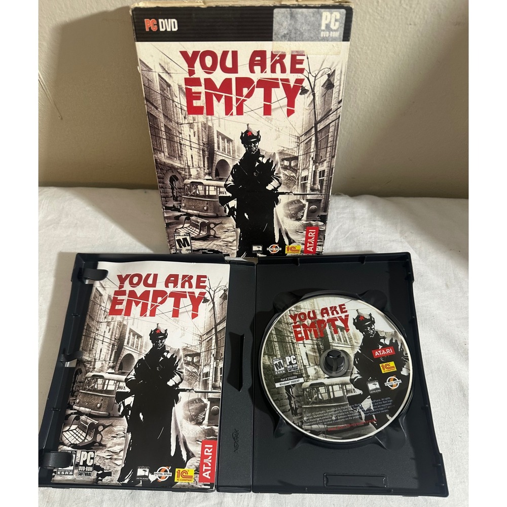 You Are Empty PC Game 2007 CIB Atari Cult Survival Horror W/ Slipcover Manual